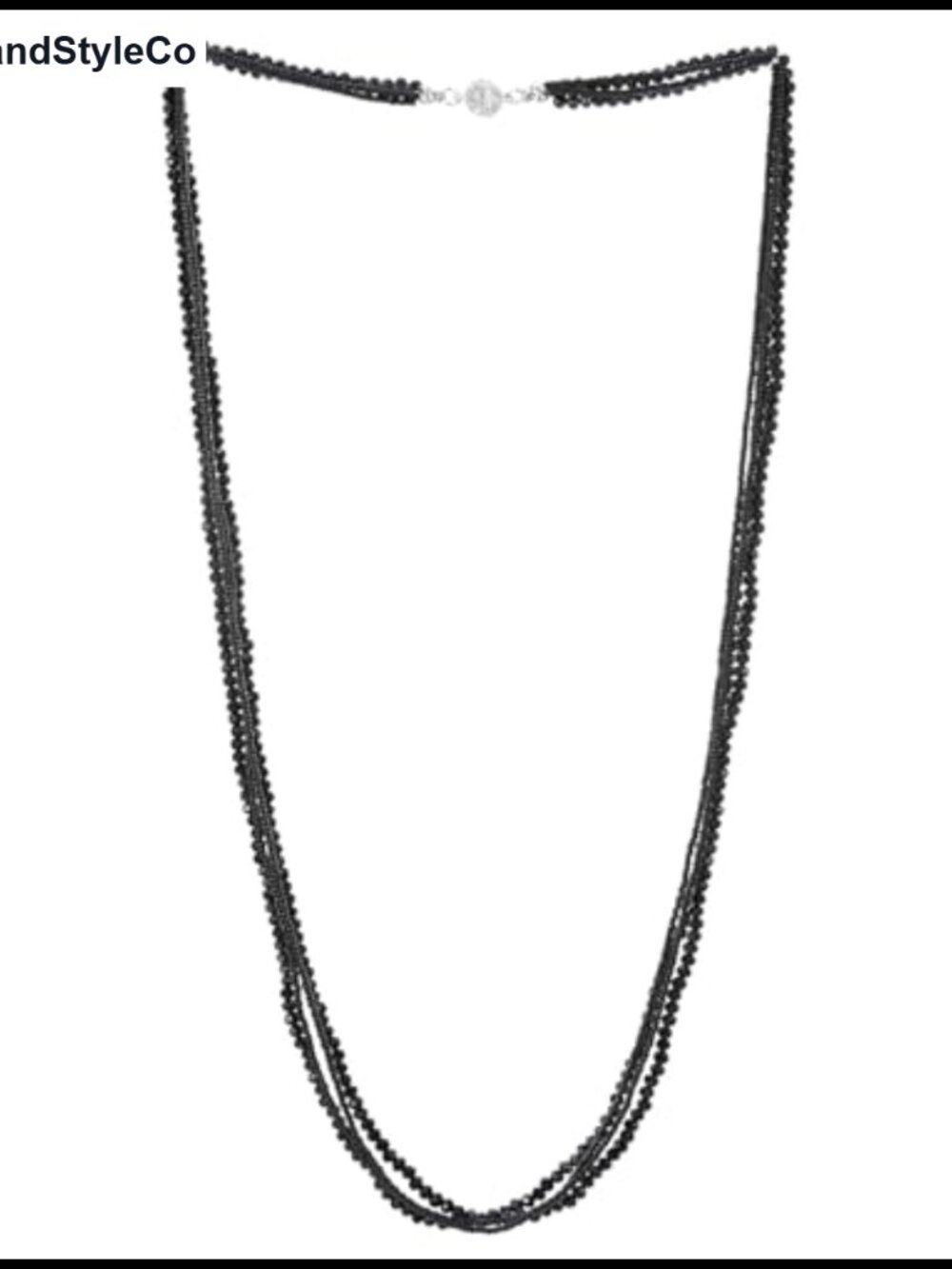 Long Multi-Strand Statement Necklace Waterfall Chains Crystal Beads Pendant